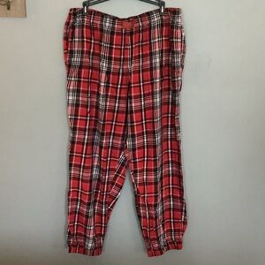 Victoria's Secret Red and Black Plaid Womens Lounge Pants.